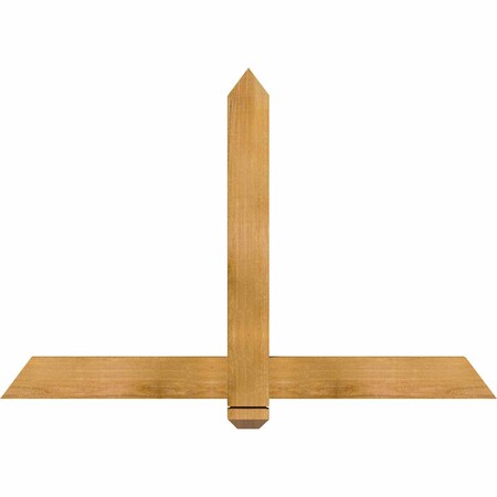 Ekena Millwork Eugene Rough Sawn Timber Gable Bracket, Western Red Cedar, 48"W x 32"H x 2"D x 4"F, 16/12 Pitch GBW048X32X0204EUG00RWR